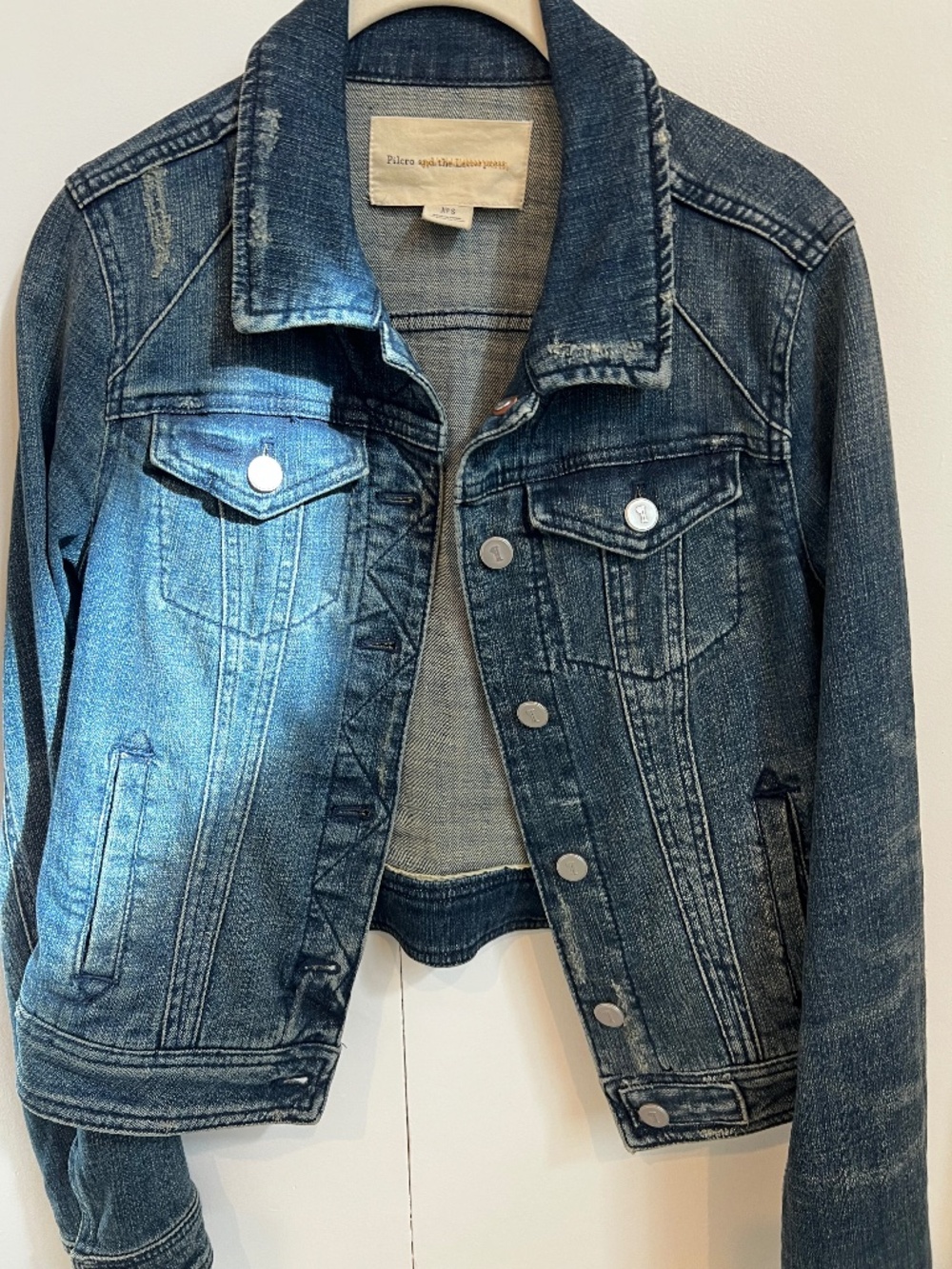 Pilcro Distressed Denim Jacket
